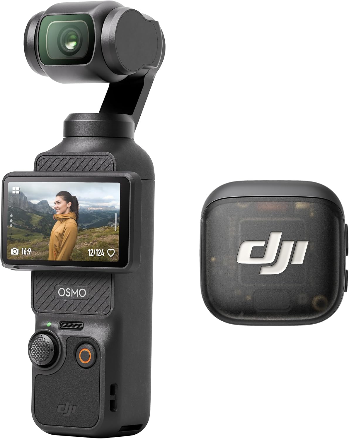 DJI Osmo Pocket 3 Creator Combo. Vlogging Camera with 1'' CMOS & 4K/120fps | 3-Axis Stabilization. Spotlight Follow. Fast Focusing. Mic Included for Clear Sound. Small Camera for Photography