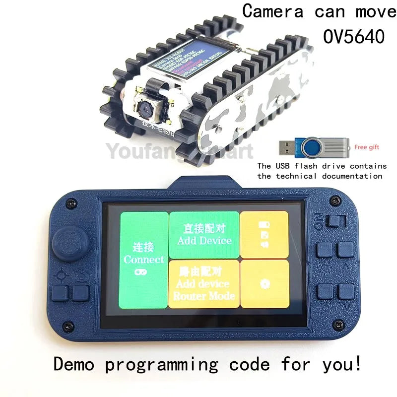 RC Robot Car with Camera Live View and Remote Control