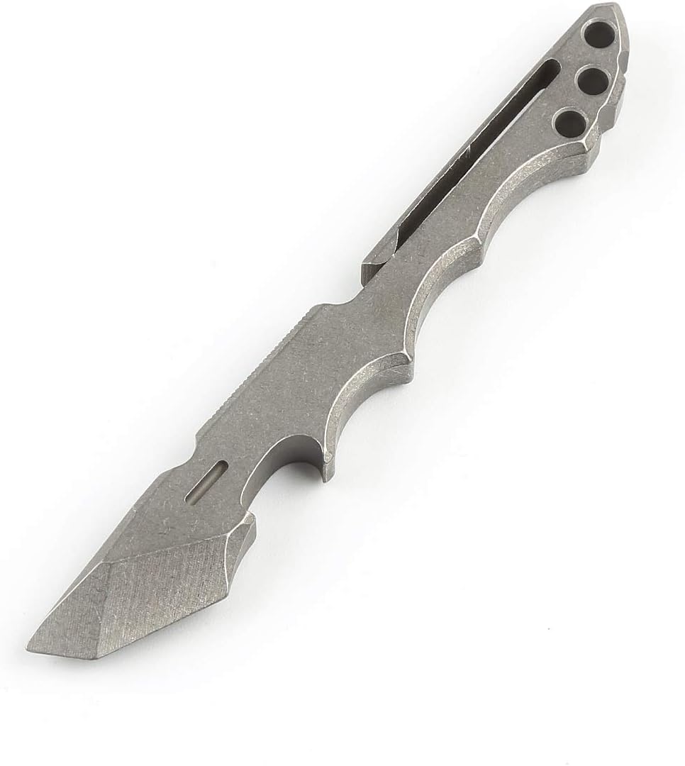 Hamans Titanium Pry Bar Multi Tool 4.65 with Bottle Opener Box Opener Pocket Clip Function (Grey) - Amazon.com
