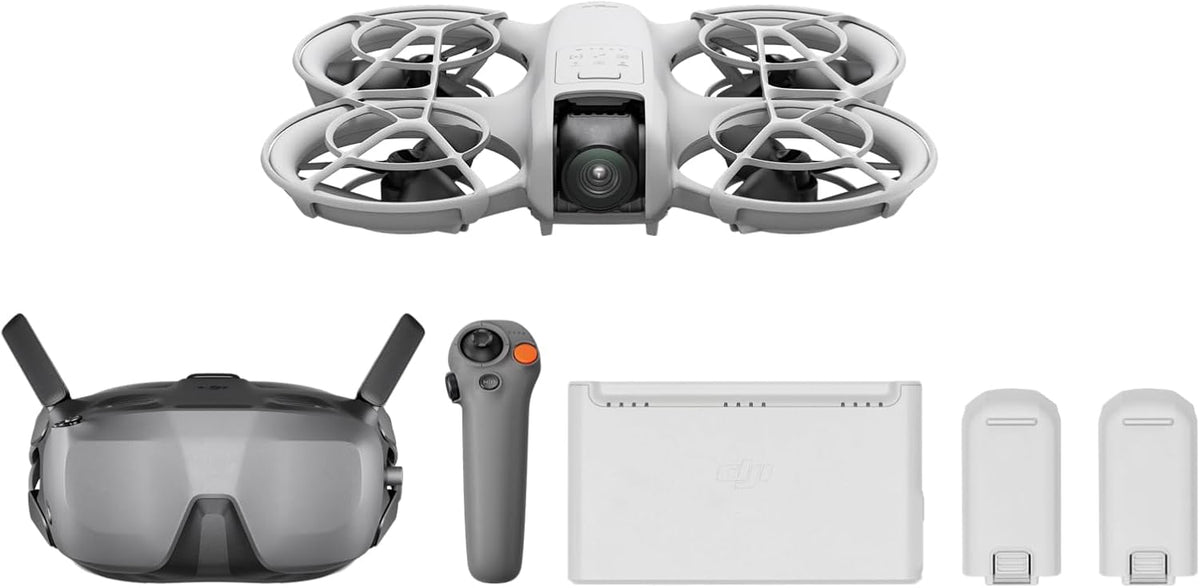 DJI Neo. Mini Drone with 4K UHD Camera for Adults. 135g Self Flying Drone that Follows You. Palm Takeoff. Subject Tracking. QuickShots. Stabilized Video. Built-In Propeller Guard (Controller-Free)