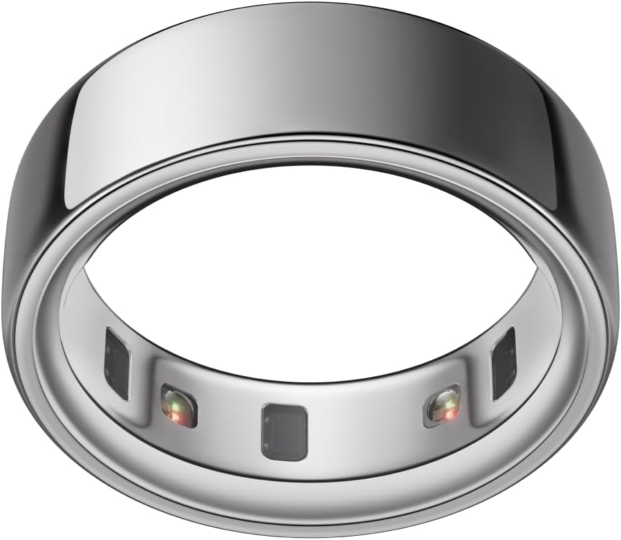 OURA Ring 4 Smart Ring - Silver - Size 8 | Sleep. Activity. Women's Health. AI Advisor. Up to 8 Days of Battery Life. Size Before You Buy. Android & iOS Compatible