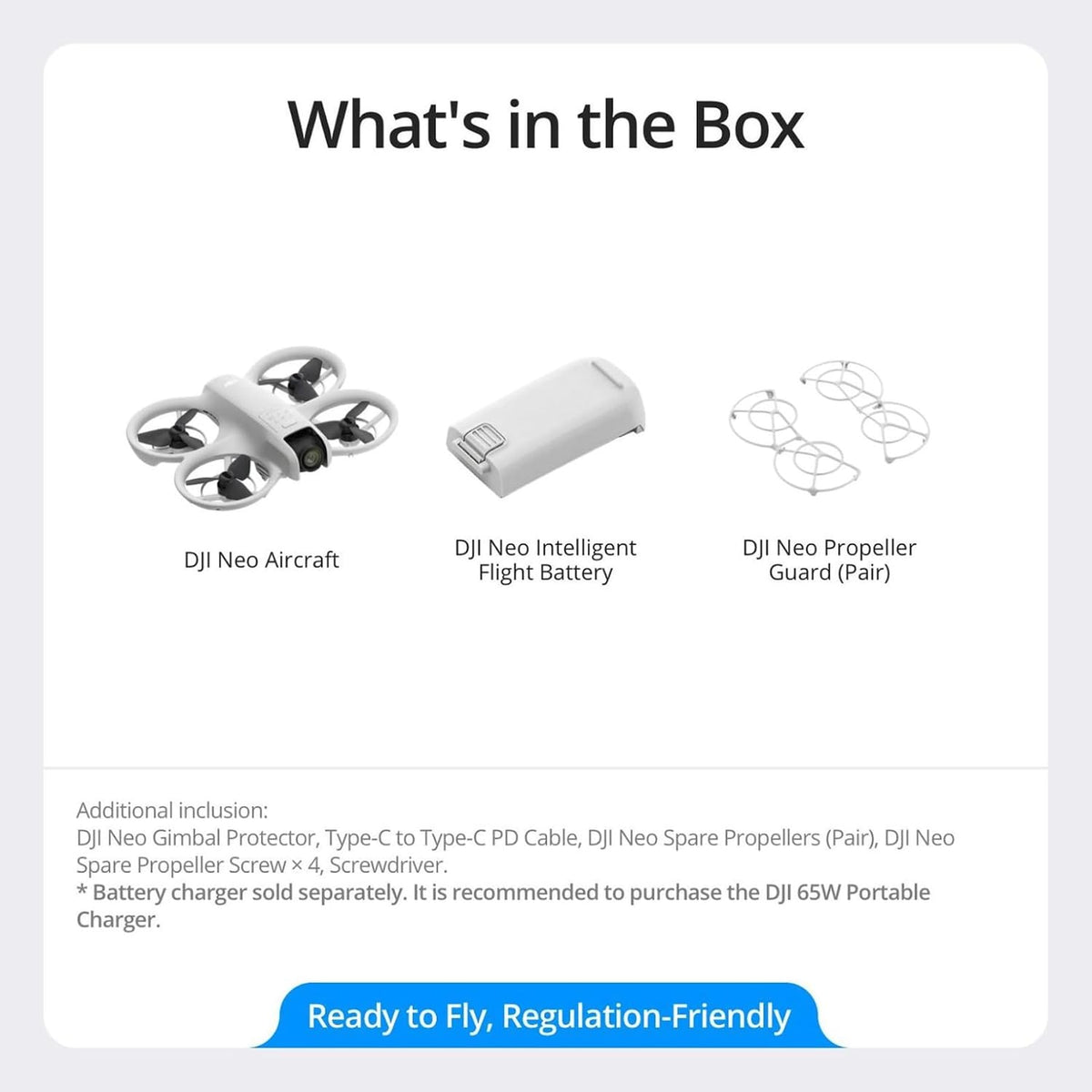 DJI Neo. Mini Drone with 4K UHD Camera for Adults. 135g Self Flying Drone that Follows You. Palm Takeoff. Subject Tracking. QuickShots. Stabilized Video. Built-In Propeller Guard (Controller-Free)