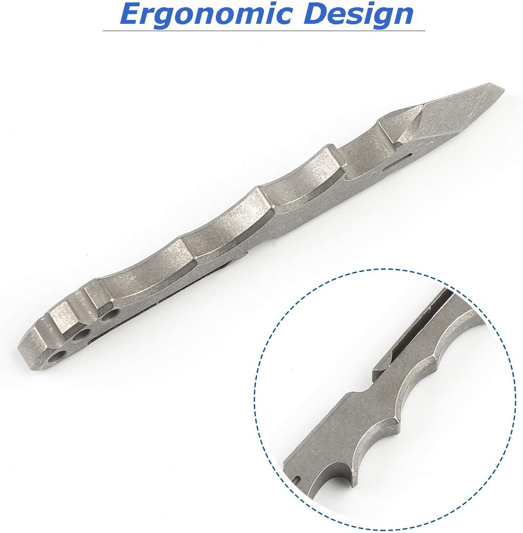 Hamans Titanium Pry Bar Multi Tool 4.65 with Bottle Opener Box Opener Pocket Clip Function (Grey) - Amazon.com