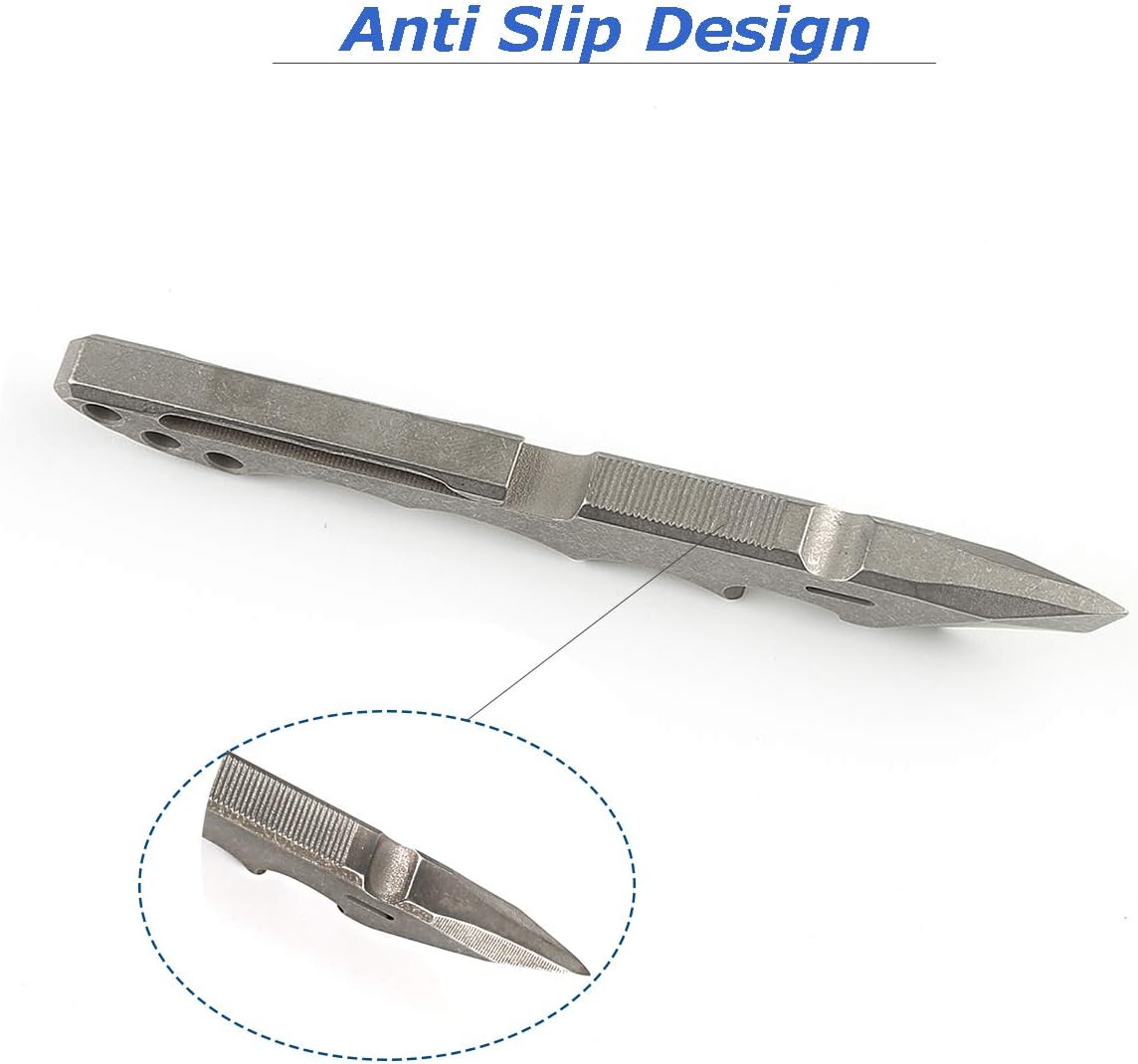 Hamans Titanium Pry Bar Multi Tool 4.65 with Bottle Opener Box Opener Pocket Clip Function (Grey) - Amazon.com