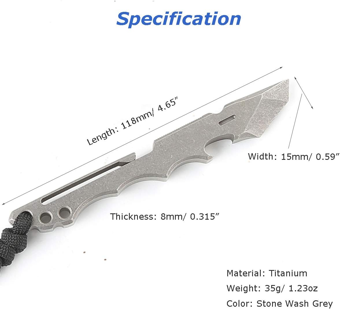 Hamans Titanium Pry Bar Multi Tool 4.65 with Bottle Opener Box Opener Pocket Clip Function (Grey) - Amazon.com
