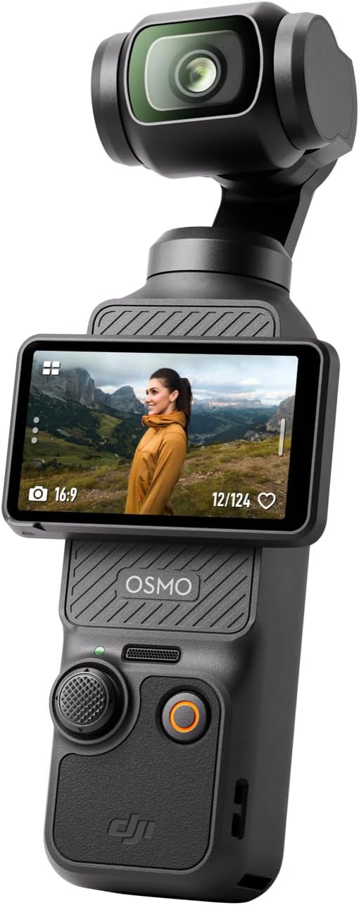 DJI Osmo Pocket 3 Creator Combo. Vlogging Camera with 1'' CMOS & 4K/120fps | 3-Axis Stabilization. Spotlight Follow. Fast Focusing. Mic Included for Clear Sound. Small Camera for Photography