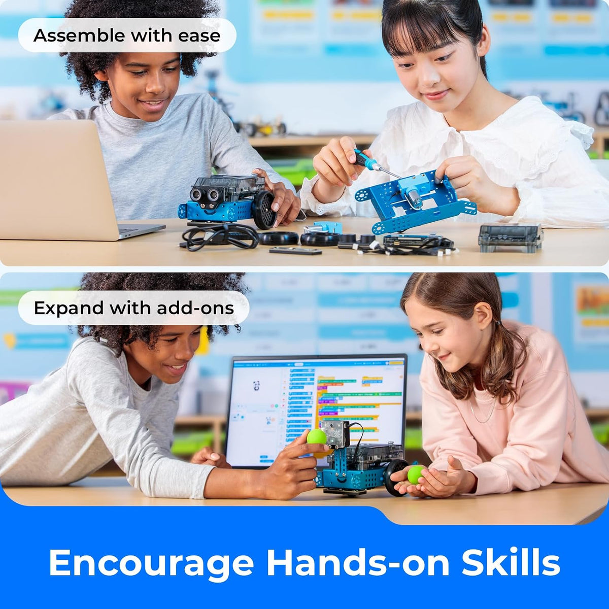 Makeblock mBot2 Coding Robot for Kids. Code Learning Support Scratch & Python Programming. Robotics Kit for Kids Ages 8-14 and up. Building STEM Robot Toys Gifts for Boys Girls