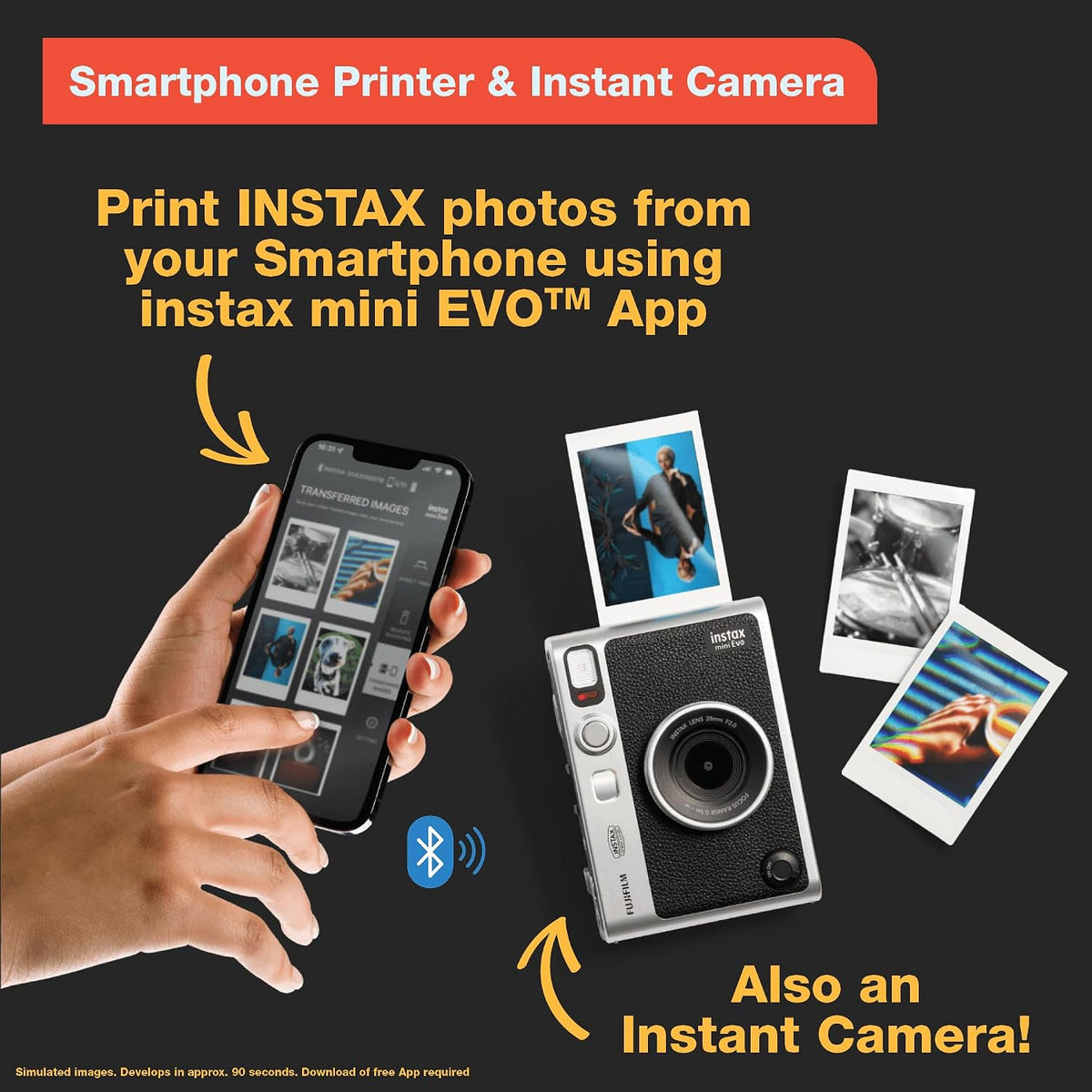 Fujifilm Instax Mini EVO Instant Camera - Brown