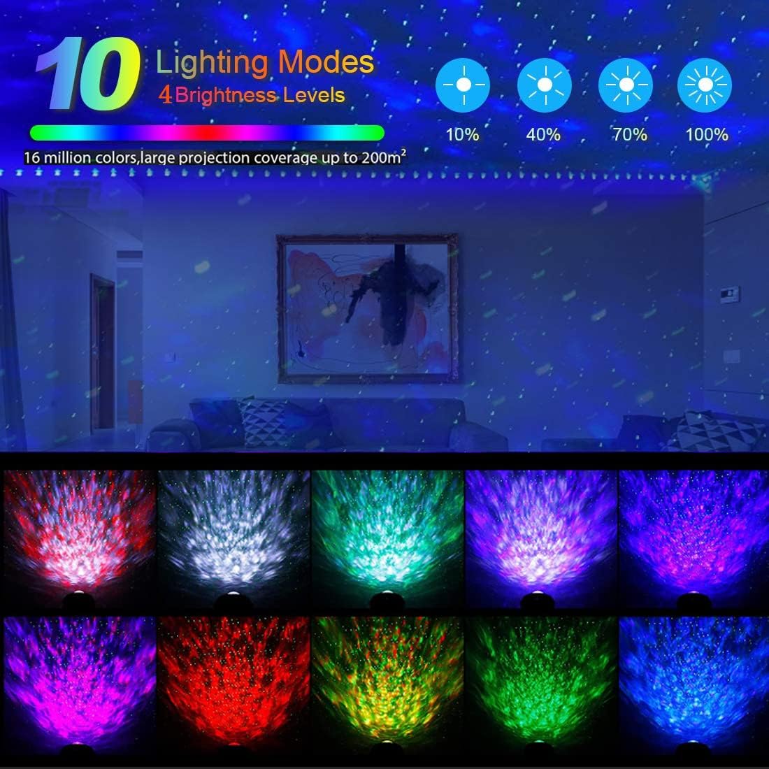 Star Projector LED Night Light with Bluetooth Speaker. Timer. Remote Control - Gifts for Kids. Adults. Christmas. Birthday - Amazon.com