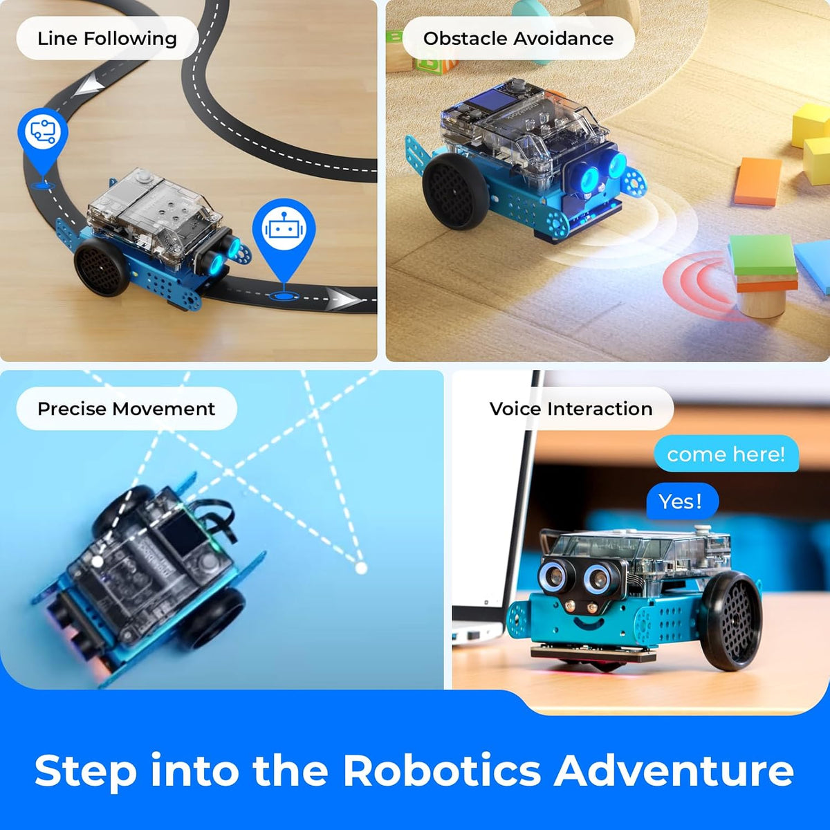 Makeblock mBot2 Coding Robot for Kids. Code Learning Support Scratch & Python Programming. Robotics Kit for Kids Ages 8-14 and up. Building STEM Robot Toys Gifts for Boys Girls