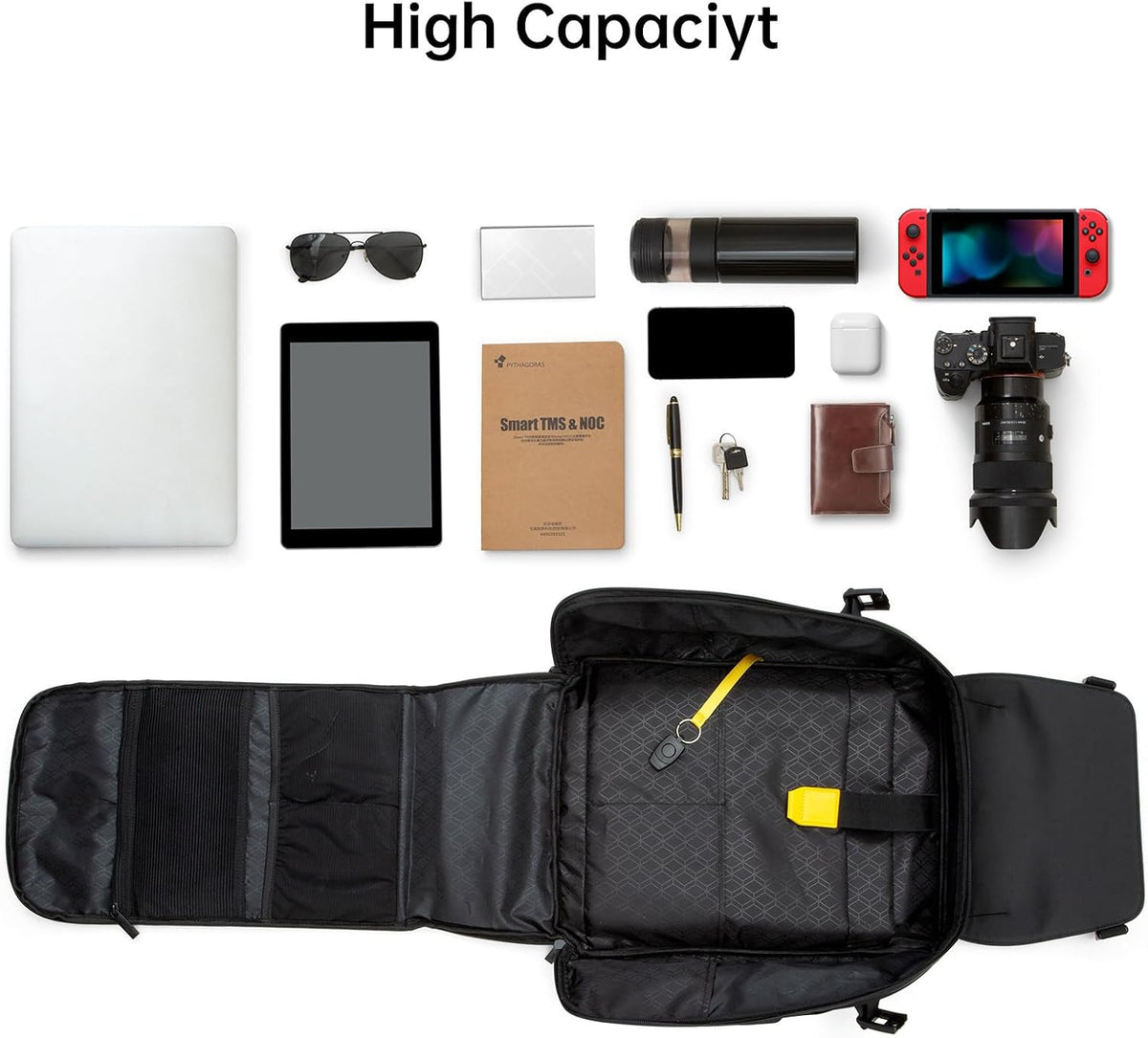 Divoom LED Display Laptop Backpack with App Control. 17 Inch Cool DIY Pixel Art Animation Fashion Backpack. Unique Gift for Men or Women