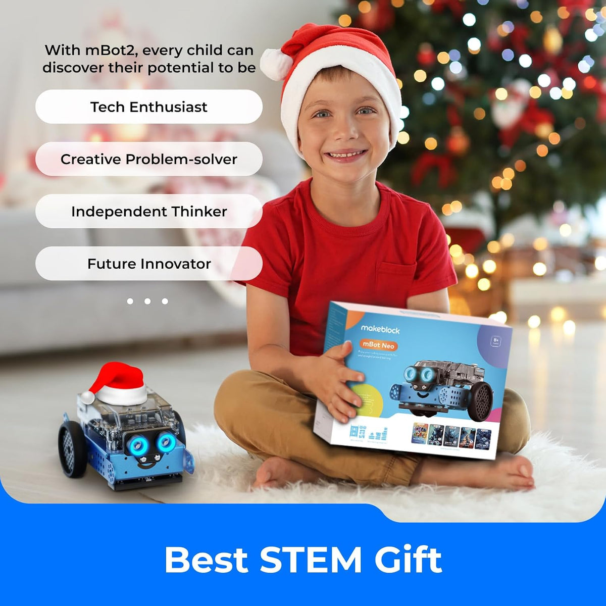 Makeblock mBot2 Coding Robot for Kids. Code Learning Support Scratch & Python Programming. Robotics Kit for Kids Ages 8-14 and up. Building STEM Robot Toys Gifts for Boys Girls