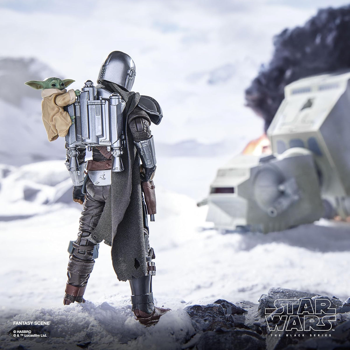 STAR WARS The Black Series The Mandalorian & Grogu. The Mandalorian & Grogu Deluxe Collectible 6 Inch Action Figure Gift