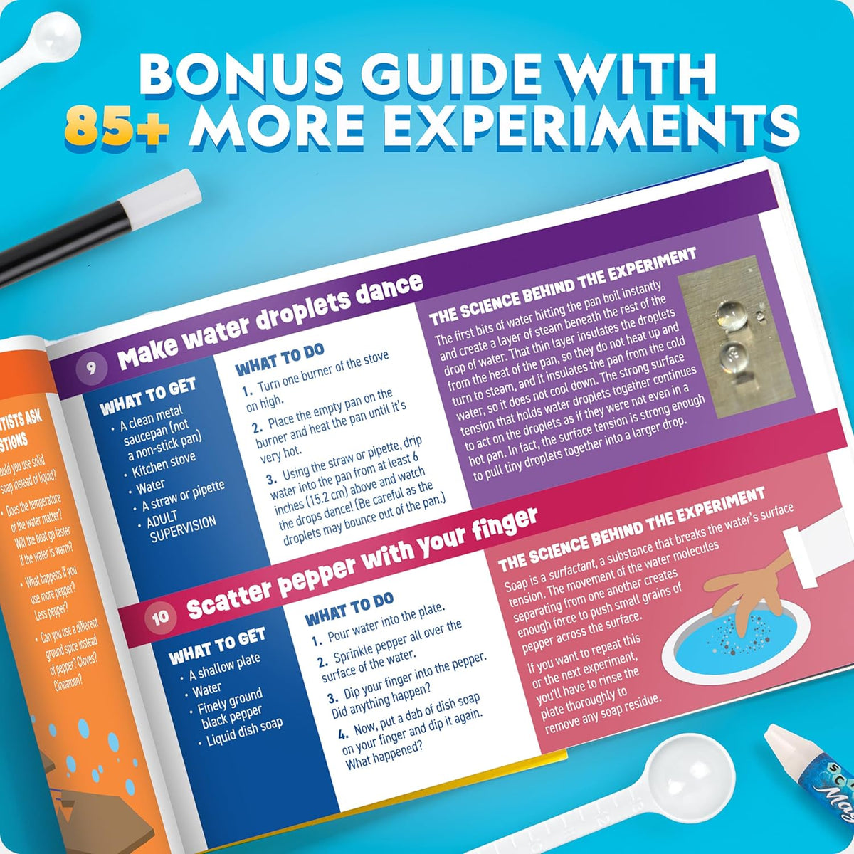 National Geographic Science Magic Kit with 100+ Experiments for Kids 8-12 | Magic Tricks. Chemistry Activities. Hands-On Science Experiments. STEM Projects. STEM Learning Toy. Birthday Gift