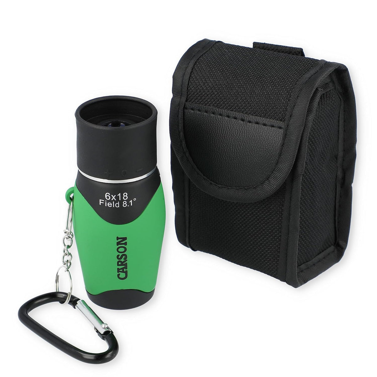 Carson MiniMight 6x18mm Pocket Monocular with Carabiner Clip (MM-618)