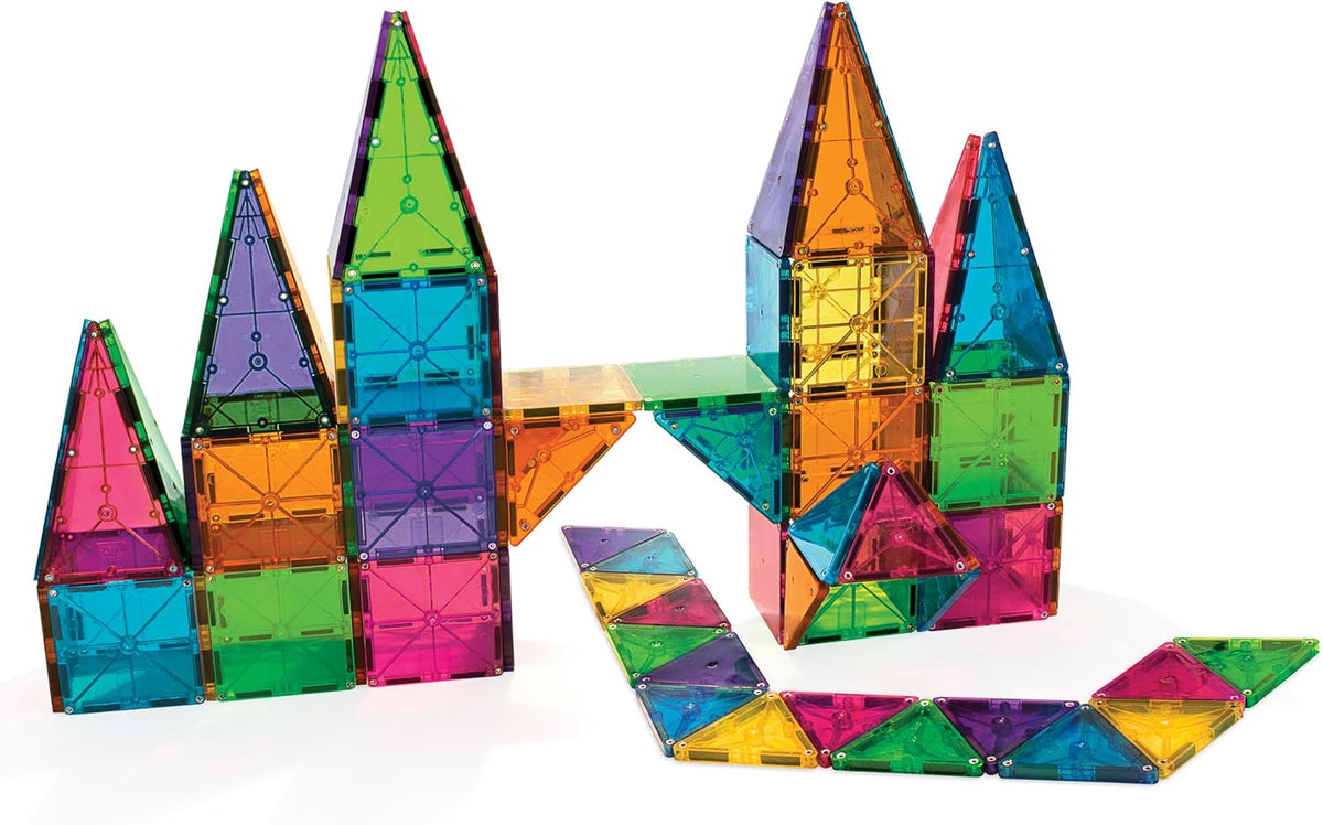 MAGNA-TILES Classic 100-Piece Magnetic Construction Set. The Original Magnetic Building Brand