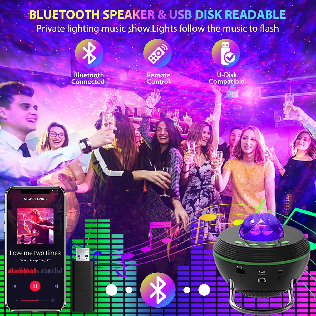 Star Projector LED Night Light with Bluetooth Speaker. Timer. Remote Control - Gifts for Kids. Adults. Christmas. Birthday - Amazon.com