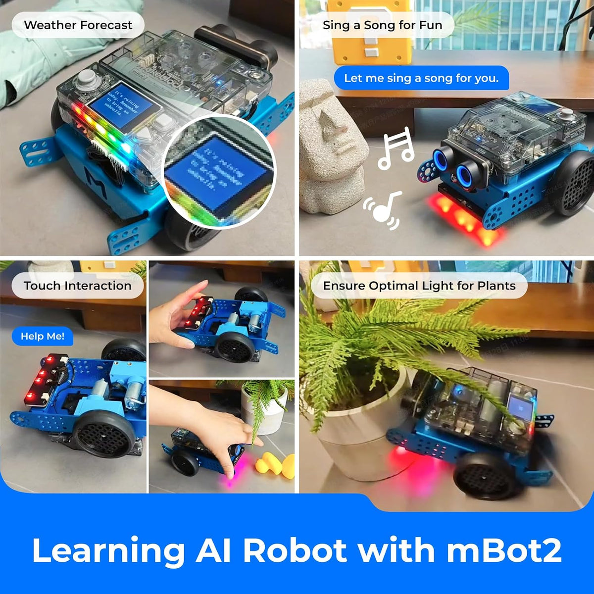 Makeblock mBot2 Coding Robot for Kids. Code Learning Support Scratch & Python Programming. Robotics Kit for Kids Ages 8-14 and up. Building STEM Robot Toys Gifts for Boys Girls