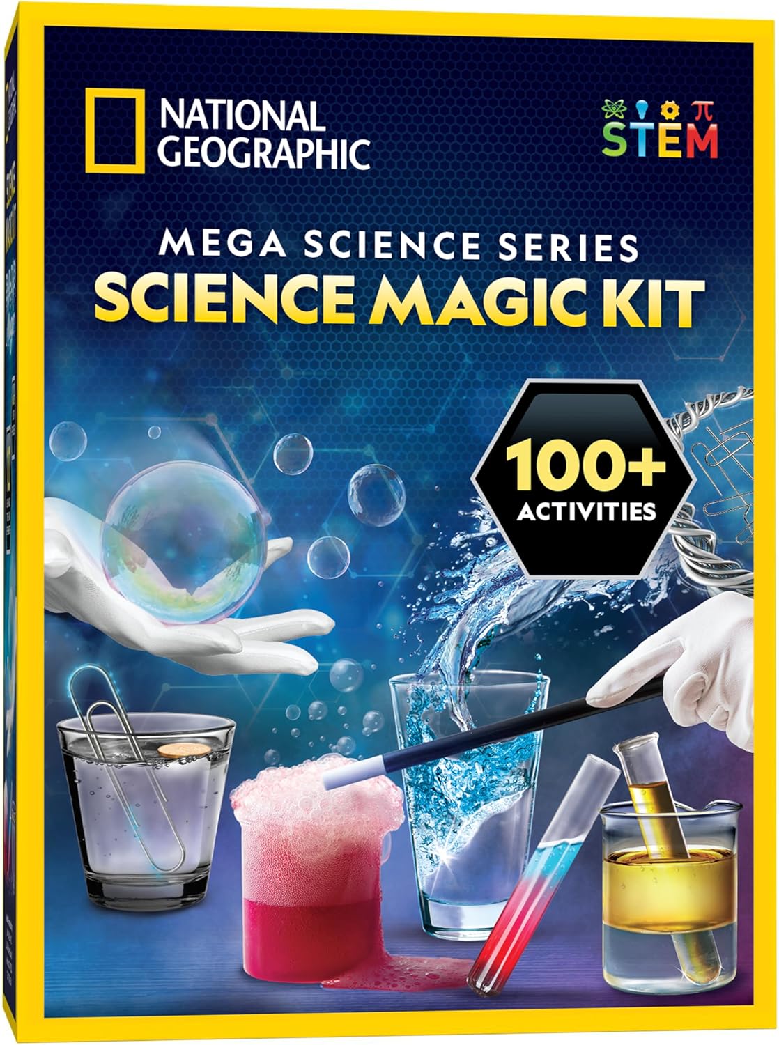 National Geographic Science Magic Kit with 100+ Experiments for Kids 8-12 | Magic Tricks. Chemistry Activities. Hands-On Science Experiments. STEM Projects. STEM Learning Toy. Birthday Gift
