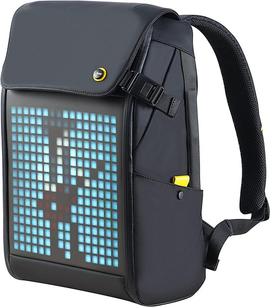Divoom LED Display Laptop Backpack with App Control. 17 Inch Cool DIY Pixel Art Animation Fashion Backpack. Unique Gift for Men or Women