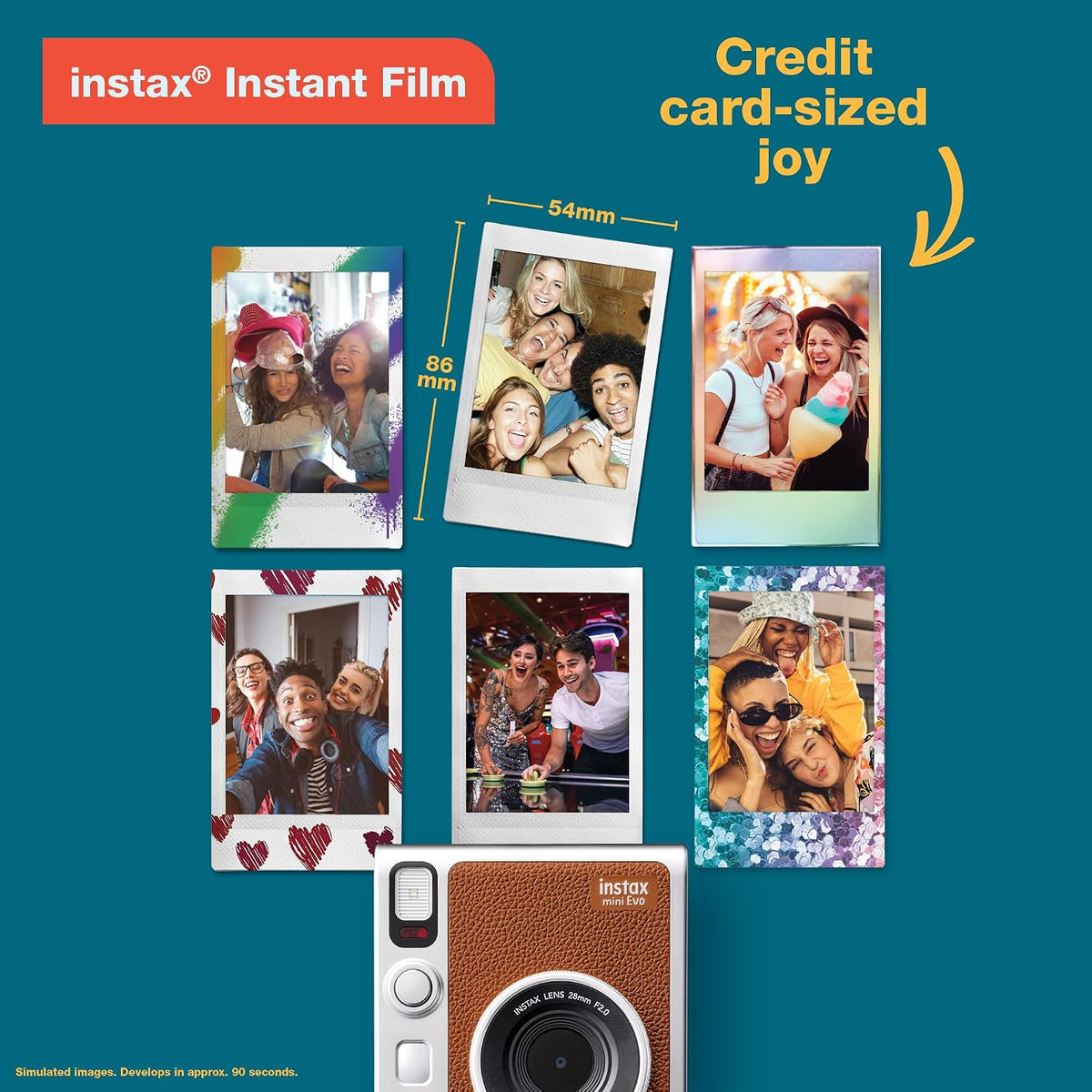 Fujifilm Instax Mini EVO Instant Camera - Brown