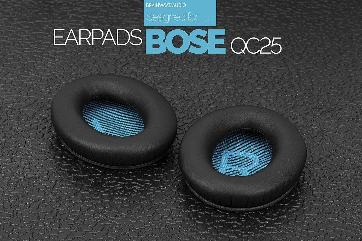 Replacement Earpads for Bose QuietComfort QC 15 25 35 Premium Ear Pads QC15 QC25 QC35 AE2 & SoundLink. Memory Foam. Soft & Long Lasting by Brainwavz