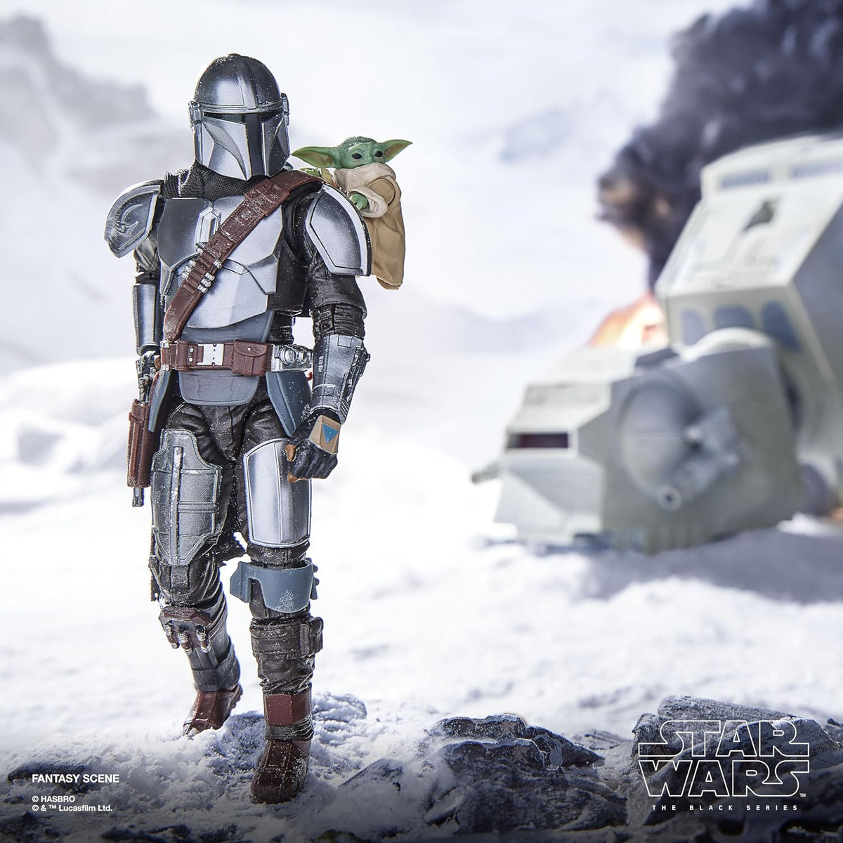 STAR WARS The Black Series The Mandalorian & Grogu. The Mandalorian & Grogu Deluxe Collectible 6 Inch Action Figure Gift