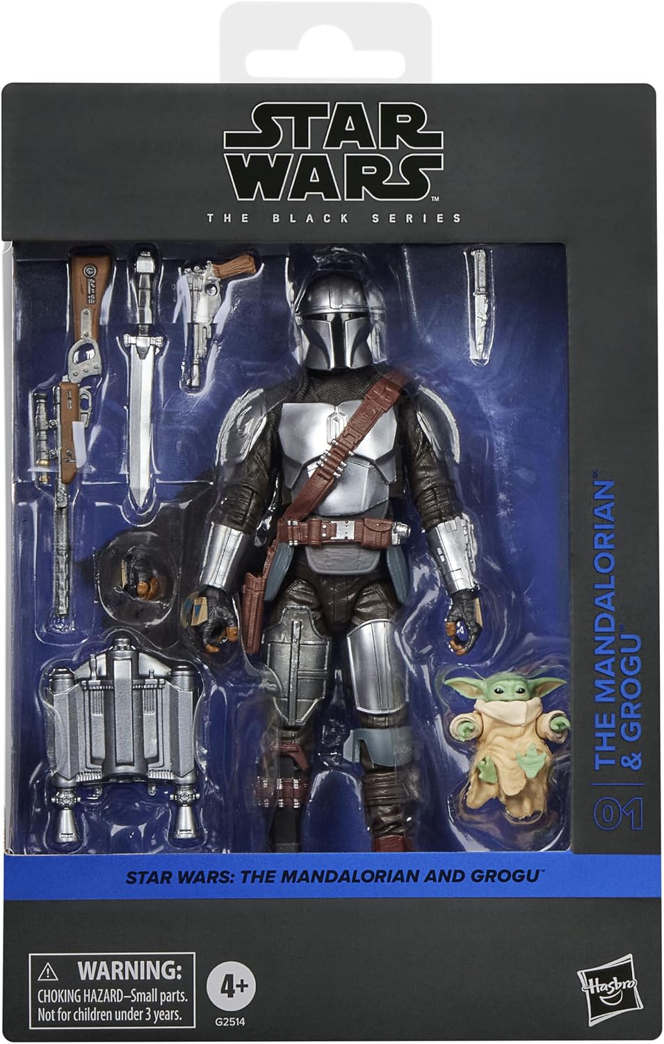 STAR WARS The Black Series The Mandalorian & Grogu. The Mandalorian & Grogu Deluxe Collectible 6 Inch Action Figure Gift