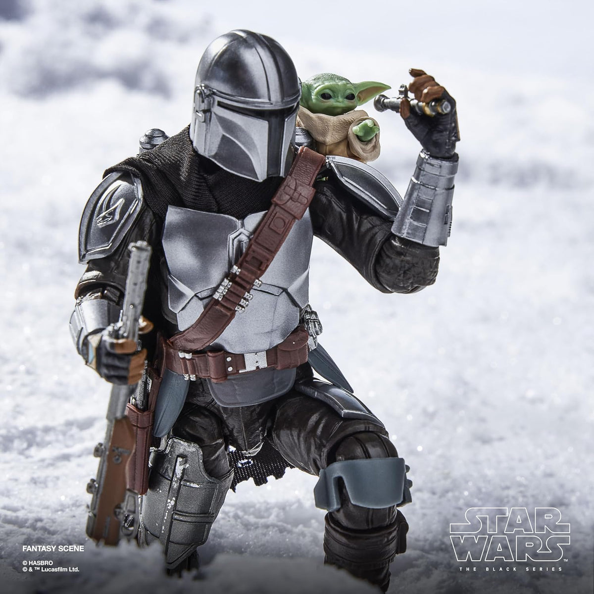 STAR WARS The Black Series The Mandalorian & Grogu. The Mandalorian & Grogu Deluxe Collectible 6 Inch Action Figure Gift