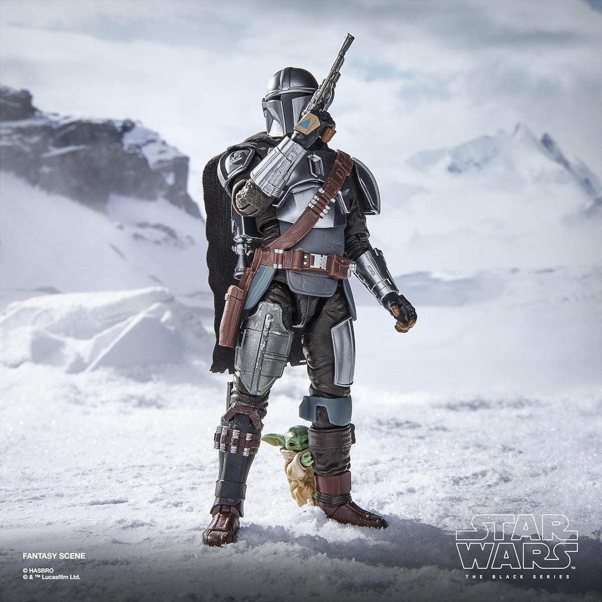 STAR WARS The Black Series The Mandalorian & Grogu. The Mandalorian & Grogu Deluxe Collectible 6 Inch Action Figure Gift
