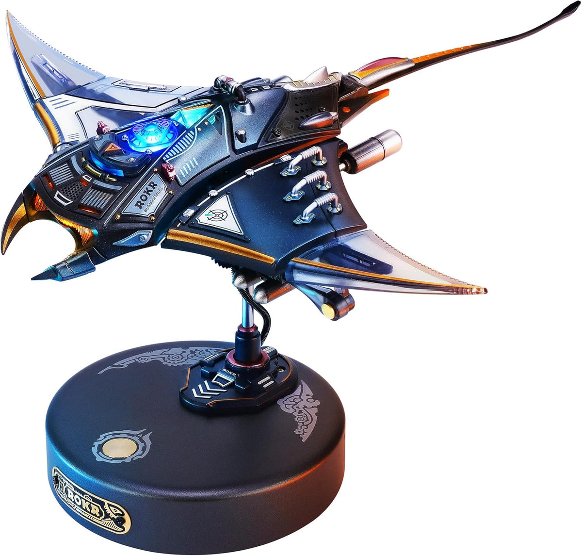 ROKR 3D Metal Puzzles for Adults. Manta Ray Mechanical. 3D Metal Model Kits for Adults to Build. Unique Electric Mechanical Toy